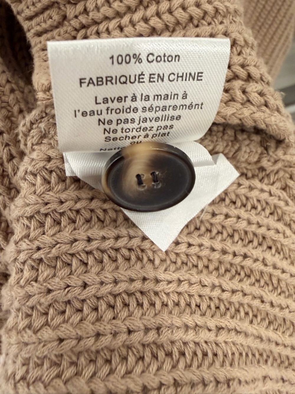 John + Jenn NWOT Evereve Maya Cotton Colorblock Knit Cardigan Size Small - Picture 7 of 7